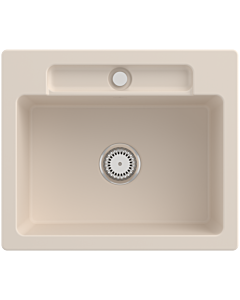 Villeroy und Boch Siluet évier 334601FU avec garniture de vidage et commande manuelle, ivoire