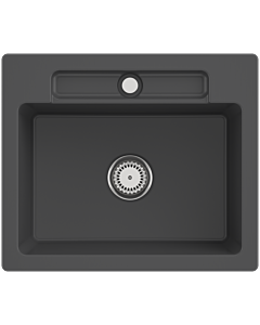 Villeroy und Boch Siluet sink 334601i4 with waste set and manual operation, Graphit