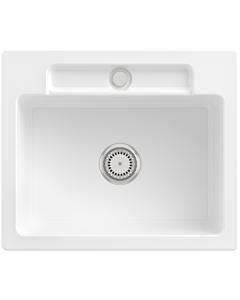 Villeroy und Boch Siluet sink 334601KG with waste set and manual operation, Snow White