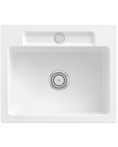 Villeroy und Boch Siluet évier 334601R1 avec garniture de vidage et opération manuelle, blanc