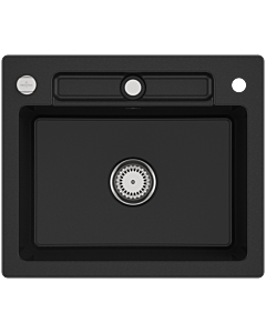 Villeroy und Boch Siluet Sink 334602J0 with drain fitting and eccentric actuation, chromite