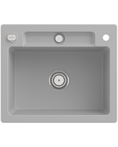 Villeroy und Boch Siluet évier 334602SM avec garniture de vidage et actionnement excentrique, vapeur