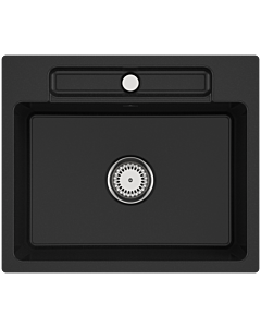 Villeroy und Boch Siluet sink 33461FJ0 with waste set and manual operation, chromite