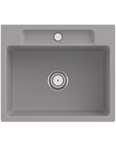 Villeroy und Boch Siluet 33461FKD évier avec garniture de vidage et commande manuelle, Fossil