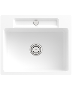 Villeroy und Boch Siluet évier 33461FKG avec garniture de vidage et commande manuelle, Blanche - Neige