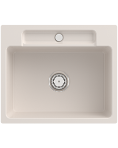 Villeroy und Boch Siluet sink 33461FKR with waste set and manual operation, crema