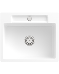 Villeroy und Boch Evier de Siluet avec garniture de vidage et fonctionnement manuel, blanc