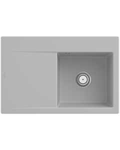 Villeroy und Boch Subway Style 45 built-in sink 334701SM right, with drain fitting, steam CeramicPlus, 78 x 51 cm
