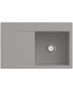 Villeroy und Boch Subway Style 45 Évier plat à chasse d&#39;eau 33471FKD droite, avec garniture de vidage , fossil CeramicPlus, 78 x 51 cm