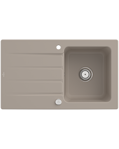 Villeroy und Boch Architectura évier 335002AM avec garniture de vidage et actionnement excentrique, Amande
