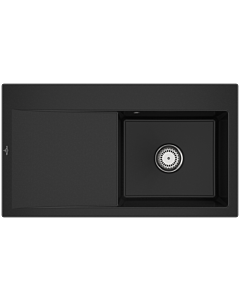 Villeroy und Boch Subway Style 50 built-in sink 335101J0 basin right, drain fitting with manual operation, 900 x 510 mm, Chromite