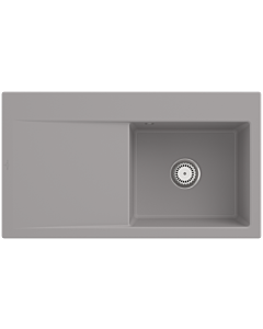 Villeroy und Boch Subway Style 50 built-in sink 335101KD basin right, drain fitting with manual operation, 900 x 510 mm, Fossil