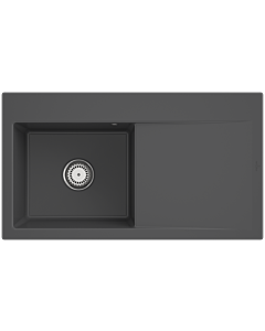 Villeroy und Boch Subway Style 50 built-in sink 335201i4 left, with waste set, 900 x 510 mm, manual operation, graphite CeramicPlus