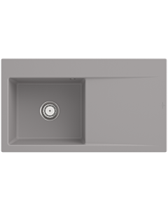 Villeroy und Boch Subway Style 50 Einbauspüle 335201KD links, mit Ablaufgarnitur, 900 x 510 mm, Handbetätigung, fossil CeramicPlus
