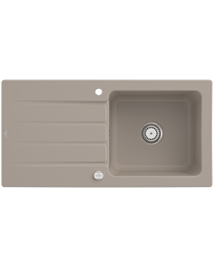 Villeroy und Boch Architectura évier 336002AM avec garniture de vidage et actionnement excentrique, Amande