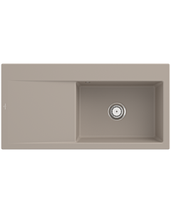 Villeroy und Boch Subway Style 60 built-in sink 336101AM basin right, drain fitting with manual operation, 1000 x 510 mm, Almond