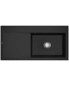 Villeroy und Boch Subway Évier à encastrer Style 60 336101J0 vasque à droite, garniture de vidange avec commande manuelle, 1000 x 510 mm, Chromite