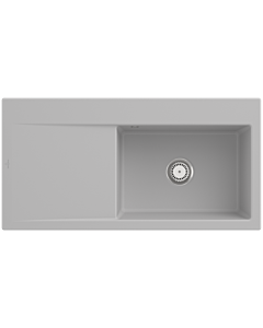 Villeroy und Boch Subway Évier encastrable Style 60 336101SM vasque à droite, garniture de vidange avec commande manuelle, 1000 x 510 mm, Steam