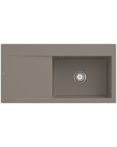 Villeroy und Boch Subway Évier encastrable Style 60 336101TR vasque à droite, garniture de vidange avec commande manuelle, 1000 x 510 mm, Bois