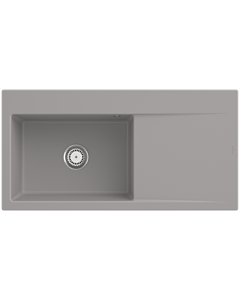 Villeroy und Boch Subway Évier encastrable Style 60 336201KD vasque à gauche, garniture de vidange avec commande manuelle, 1000 x 510 mm, Fossil