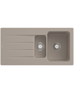 Villeroy und Boch Architectura sink 336501AM with waste set and manual operation, Almond