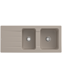 Villeroy und Boch Architectura évier 338001AM avec garniture de vidage et commande manuelle, amande