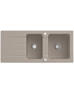 Villeroy und Boch Architectura Spüle 338002AM mit Ablaufgarnitur und Exzenterbetätigung, Almond