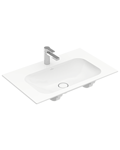 Villeroy & Boch Finion meuble lavabo 416484R1 80 x 50 cm, blanc, Ceramicplus, avec trou pour robinetterie