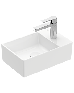 Villeroy & Boch Memento 2.0 Handwaschbecken  43234G01 40x26cm, 1 Hahnloch, ohne Überlauf, Weiß