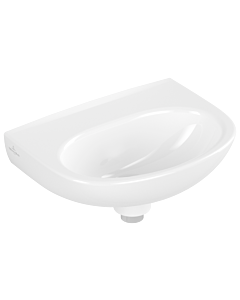 Villeroy und Boch O.novo washbasin 43403701 36x27.5cm, oval, without overflow, prepunched side tap holes, white