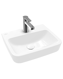 Villeroy und Boch O.novo built-in / countertop hand washbasin 43444L01 45x37cm, square, without tap hole, with overflow, white