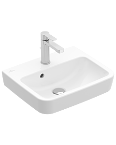 Villeroy und Boch O.novo Handwaschbecken 434450R1 50x37cm, eckig, mit Hahnloch, mit Überlauf, weiß C-plus