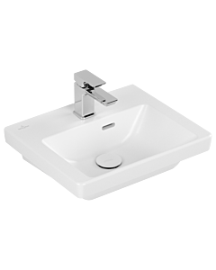 Villeroy und Boch Subway 3. 1930 lave-mains 4370FKRW 45x37cm, avec trou pour robinetterie / avec trop-plein, pierre blanche C-plus
