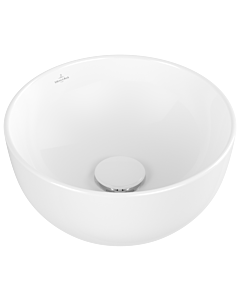 Vasque à poser Villeroy &amp; Boch Artis 43893201, diamètre 32,5 cm, ronde, sans trou de robinetterie, sans trop-plein, blanche