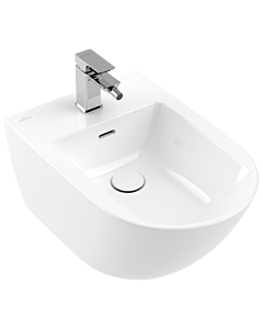 Villeroy und Boch Subway 3.0 Wand-Bidet 447000R1 37,5x56cm, 1 Hahnloch, mit Überlauf, weiß C-plus