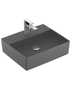 Villeroy & Boch Memento 2.0 countertop washbasin 4A0751I4 50 x 42 cm, Graphite C-plus, with tap hole, without overflow