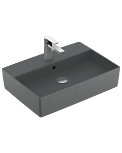 Villeroy & Boch Memento 2.0 countertop washbasin 4A0760I4 60 x 42 cm, Graphite C-plus, with tap hole, with overflow