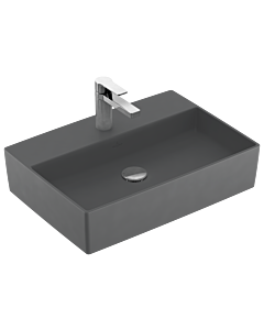 Villeroy & Boch Memento 2.0 vasque à poser 4A0761I4 60 x 42 cm, Graphite C-plus, avec trou pour robinetterie, sans trop-plein