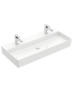 Villeroy & Boch Memento 2.0 lavabo 4A22A101 100 x 47 cm, blanc alpin, avec trou pour robinetterie, sans trop-plein