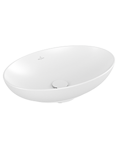 Villeroy und Boch Loop &amp; friends countertop washbasin 4A4701RW 56x38cm, oval, without tap hole bank, without overflow, Stone White C-plus