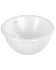 Villeroy und Boch Loop &amp; friends 4A510101 rond, sans plate-forme de trou pour robinetterie, sans trop-plein, Ø 33 cm, blanc
