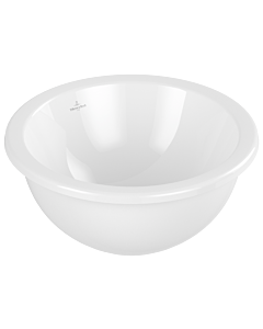 Villeroy und Boch Loop &amp; friends 4A5200R1 rond, sans rangée de trous pour robinetterie, avec trop-plein, Ø 38 cm, blanc C-plus