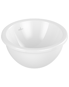 Villeroy und Boch Loop & friends Einbauwaschbecken 4A5901R1 rund, ohne Hahnlochbank, ohne Überlauf, Ø 39 cm, weiß C-plus