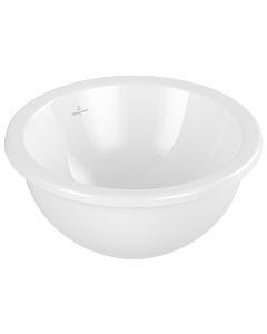 Villeroy und Boch Loop &amp; friends 4A600101 rond, sans rangée de trous pour robinetterie, sans trop-plein, Ø 45 cm, blanc