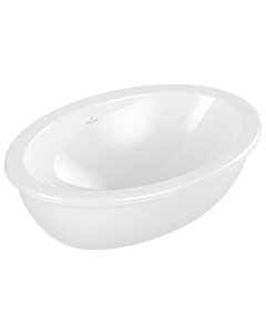 Villeroy und Boch Loop &amp; friends 4A630101 ovale, sans rangée de trous pour robinetterie, sans trop-plein, 66 x 47 cm, blanc