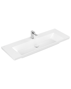 Villeroy und Boch Subway 3.0 Schrank-Waschtisch 4A70D2RW 130x47cm, mit 1 Hahnloch/ohne Überlauf, stone white C-plus