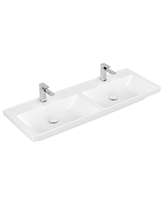 Villeroy und Boch Subway 3. 1930 double vasque 4A71D1RW 130x47cm, chacune avec 2000 / sans trop-plein, blanc pierre C-plus