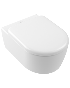 Villeroy &amp; Boch Skyla Combi-Pack 5656CLRW WC suspendu sans bride TwistFlush avec abattant, finition CeramicPlus blanc pierre