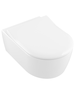 Villeroy und Boch Avento WC 9M87S101 blanc , charnières à libération rapide, fermeture en douceur