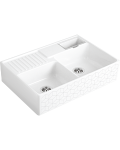 Villeroy und Boch double évier 632391M1 garniture de vidange , opération manuelle, restes de cuve, mosaïque
